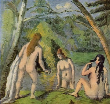 Paul Cezanne Painting - Tres bañistas 1882 Paul Cézanne